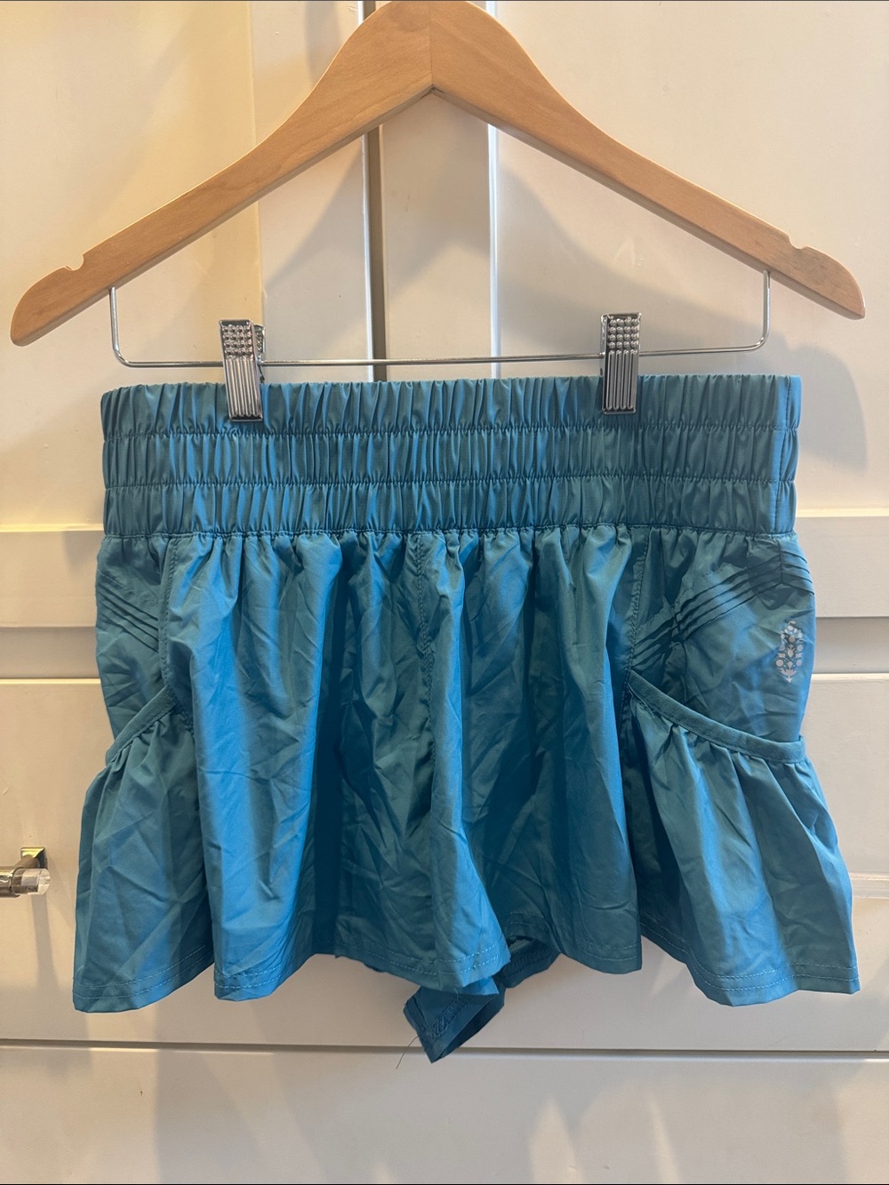 💙 S Teal Blue Athletic Skort Shorts FP by Free People Movement Get Your Flirt On
